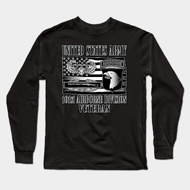 101st Airborne Division- Combat Veteran Long Sleeve T-Shirt by Relaxed Lifestyle Products